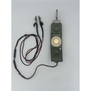 Vintage Northern Telecom Rotary Dial Lineman Test Phone Butt Set Olive Data